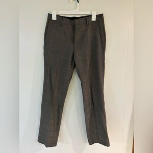 Kenneth Cole Men's Charcoal Plaid Dress Pants